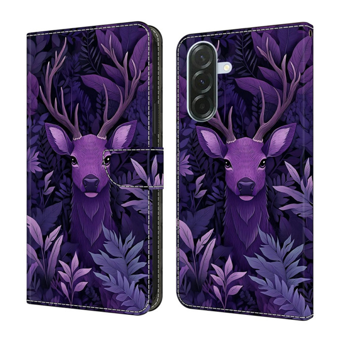 Housse Samsung Galaxy A37 Purple Deer Portefeuille Support