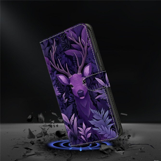 Housse Samsung Galaxy A37 Purple Deer Portefeuille Support