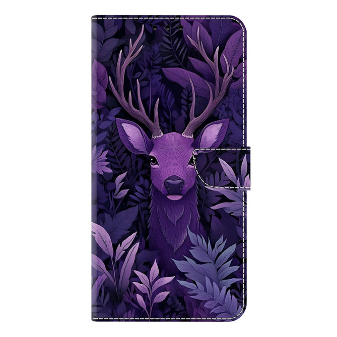 Housse Samsung Galaxy A37 Purple Deer Portefeuille Support