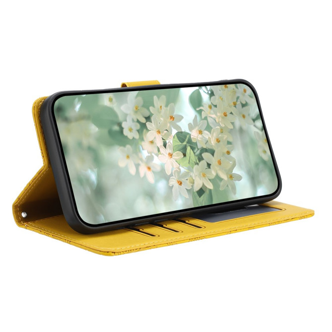 Housse Samsung Galaxy A37 Fleurs Portefeuille Dragonne