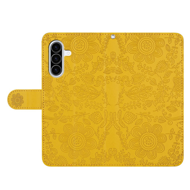 Housse Samsung Galaxy A37 Fleurs Portefeuille Dragonne