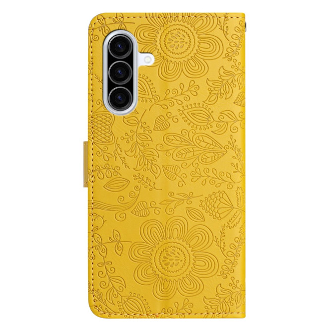Housse Samsung Galaxy A37 Fleurs Portefeuille Dragonne