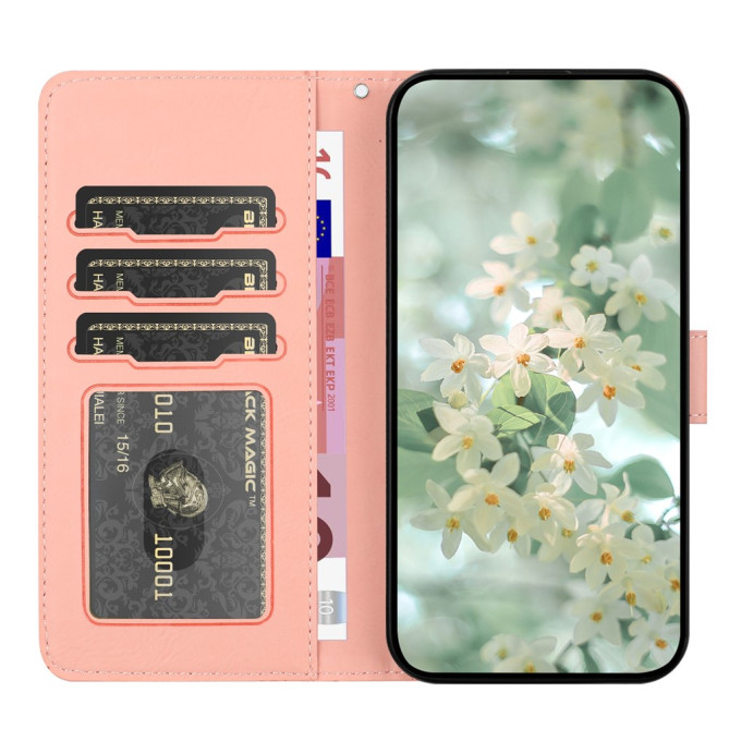 Housse Samsung Galaxy A37 Fleurs Portefeuille Dragonne