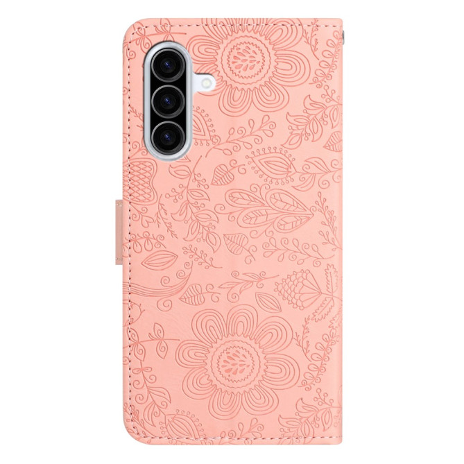 Housse Samsung Galaxy A37 Fleurs Portefeuille Dragonne