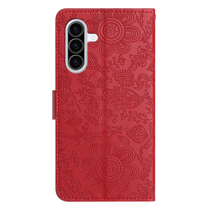 Housse Samsung Galaxy A37 Fleurs Portefeuille Dragonne