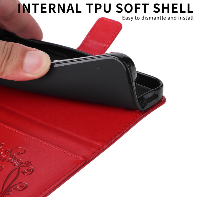 Housse Samsung Galaxy A37 Papillon Floral Portefeuille Support DINA