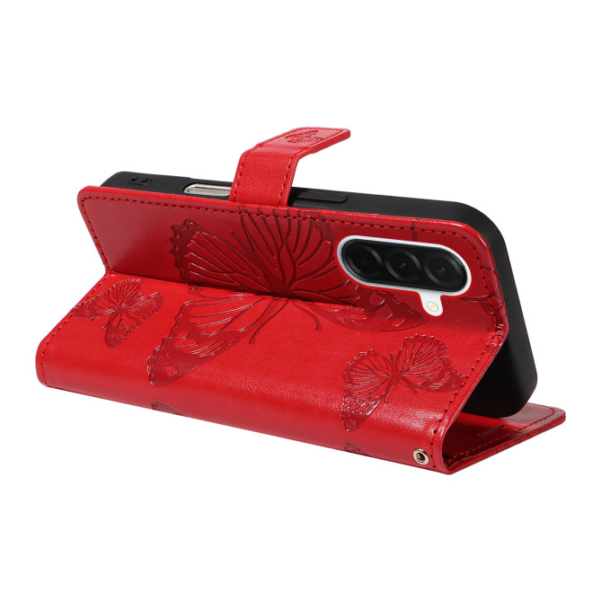 Housse Samsung Galaxy A37 Papillon Floral Portefeuille Support DINA