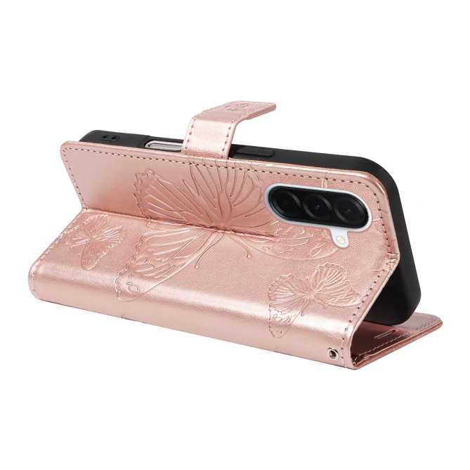 Housse Samsung Galaxy A37 Papillon Floral Portefeuille Support DINA