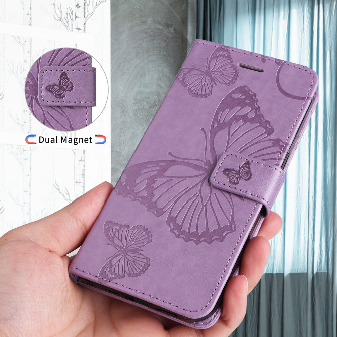 Housse Samsung Galaxy A37 Papillon Floral Portefeuille Support DINA