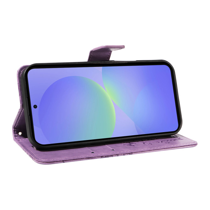 Housse Samsung Galaxy A37 Papillon Floral Portefeuille Support DINA