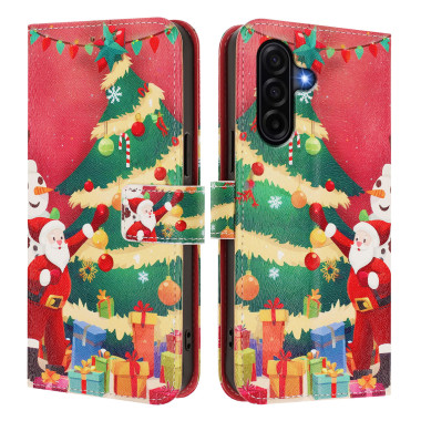 Housse Samsung Galaxy A37 Christmas Tree Portefeuille Dragonne