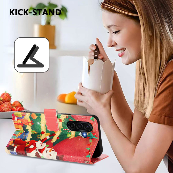 Housse Samsung Galaxy A37 Christmas Tree Portefeuille Dragonne