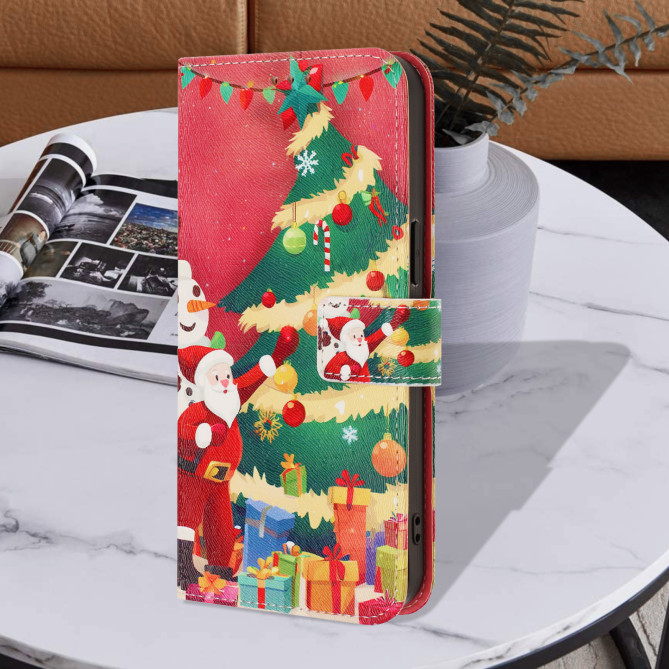 Housse Samsung Galaxy A37 Christmas Tree Portefeuille Dragonne