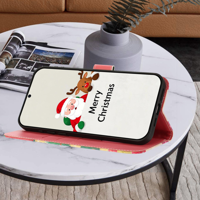 Housse Samsung Galaxy A37 Christmas Tree Portefeuille Dragonne