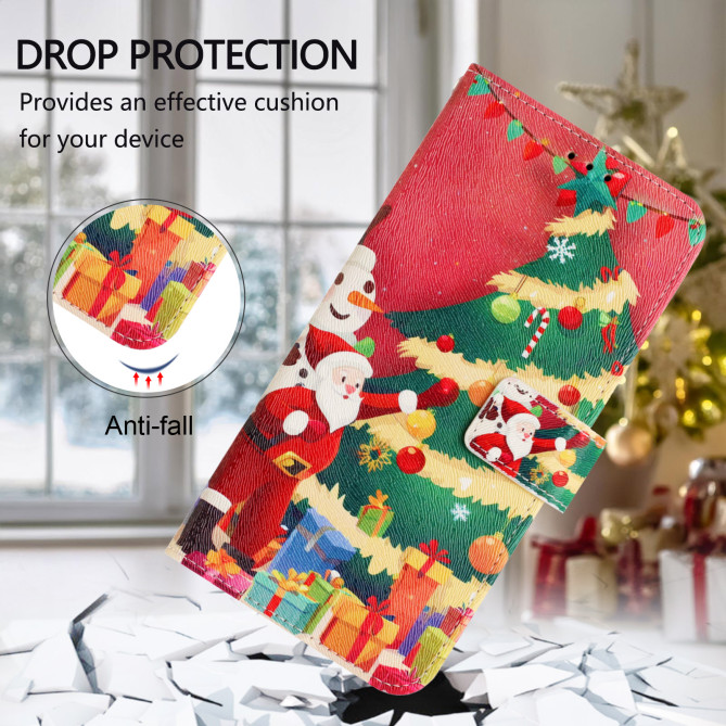 Housse Samsung Galaxy A37 Christmas Tree Portefeuille Dragonne
