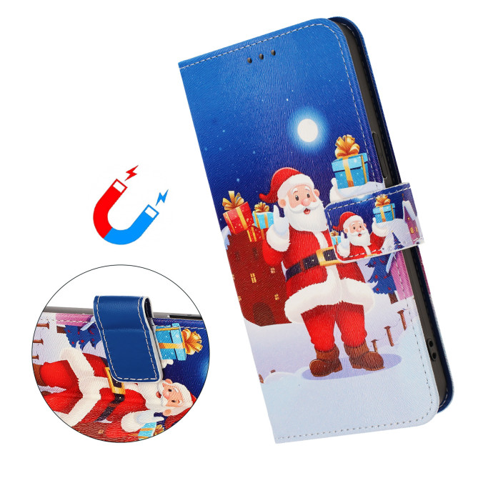 Housse Samsung Galaxy A37 Christmas Night Scene Portefeuille Dragonne