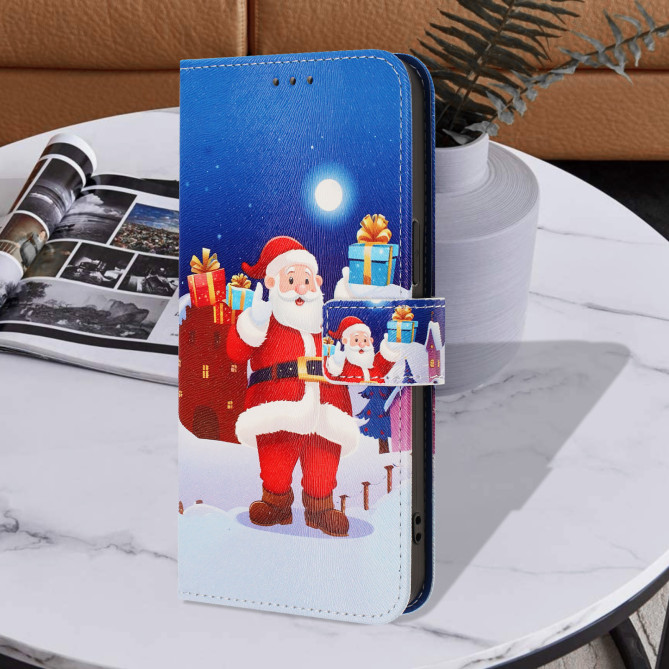 Housse Samsung Galaxy A37 Christmas Night Scene Portefeuille Dragonne