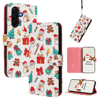 Housse Samsung Galaxy A37 Christmas Elements Portefeuille Dragonne