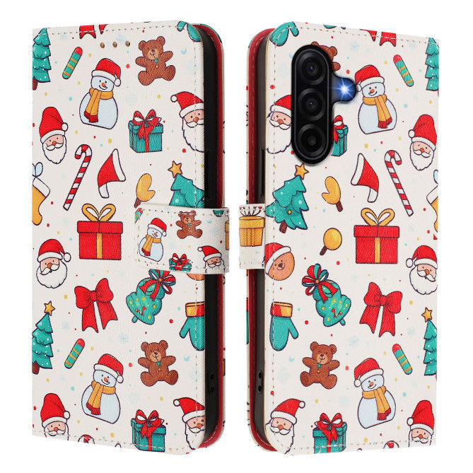 Housse Samsung Galaxy A37 Christmas Elements Portefeuille Dragonne