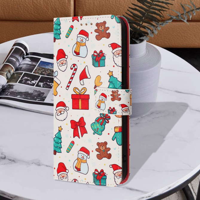 Housse Samsung Galaxy A37 Christmas Elements Portefeuille Dragonne
