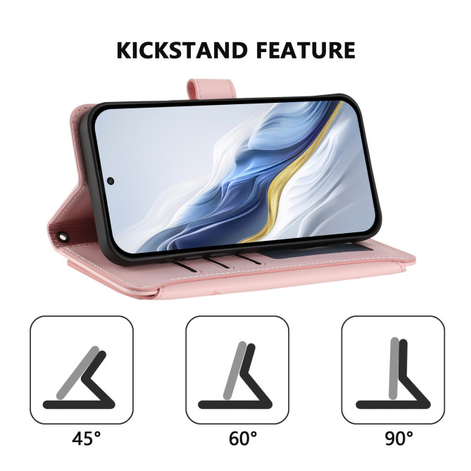 Housse Samsung Galaxy A37 Papillon Floral Portefeuille Fermeture Éclair