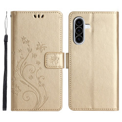 Housse Samsung Galaxy A37 Papillon Floral Portefeuille Dragonne