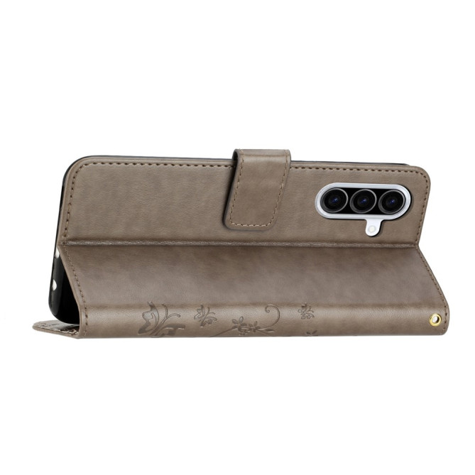 Housse Samsung Galaxy A37 Papillon Floral Portefeuille Dragonne