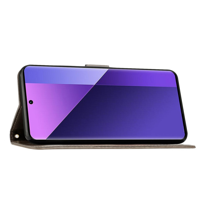 Housse Samsung Galaxy A37 Papillon Floral Portefeuille Dragonne