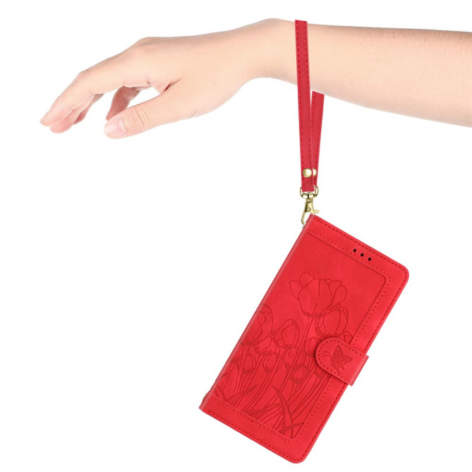 Housse Samsung Galaxy A37 Tulipe Portefeuille