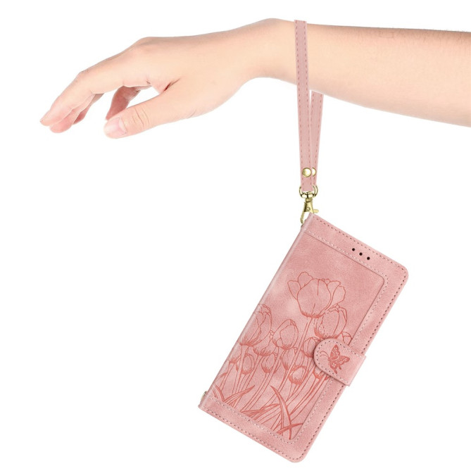 Housse Samsung Galaxy A37 Tulipe Portefeuille