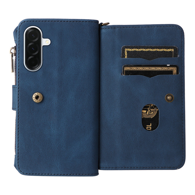 Housse Samsung Galaxy A37 Portefeuille Fermeture Éclair 15 Cartes