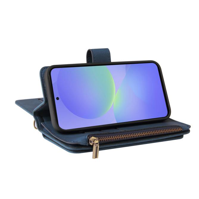 Housse Samsung Galaxy A37 Portefeuille Fermeture Éclair 15 Cartes