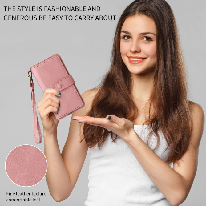 Housse Samsung Galaxy A37 Portefeuille Fermeture Éclair 15 Cartes