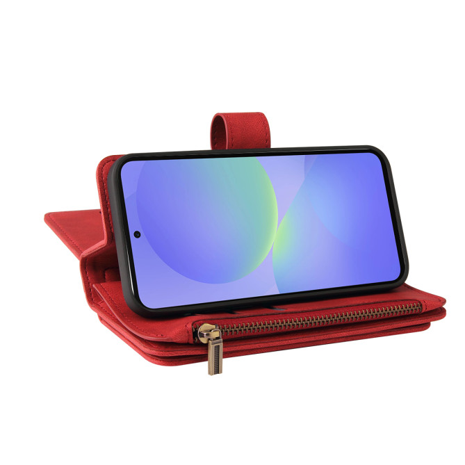 Housse Samsung Galaxy A37 Portefeuille Fermeture Éclair 15 Cartes