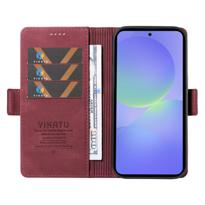 Housse Samsung Galaxy A37 YIKATU Portefeuille Toucher Soie