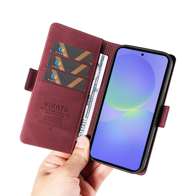 Housse Samsung Galaxy A37 YIKATU Portefeuille Toucher Soie