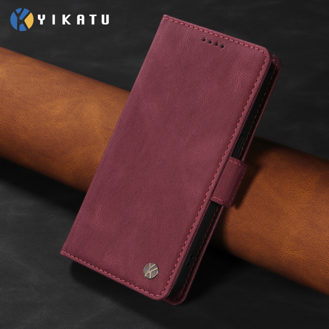 Housse Samsung Galaxy A37 YIKATU Portefeuille Toucher Soie