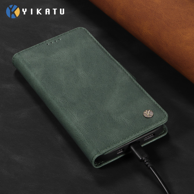 Housse Samsung Galaxy A37 YIKATU Portefeuille Toucher Soie