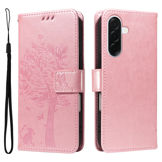 Housse Samsung Galaxy A37 Chat Arbre Portefeuille Support