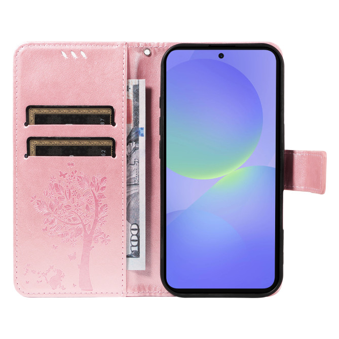 Housse Samsung Galaxy A37 Chat Arbre Portefeuille Support