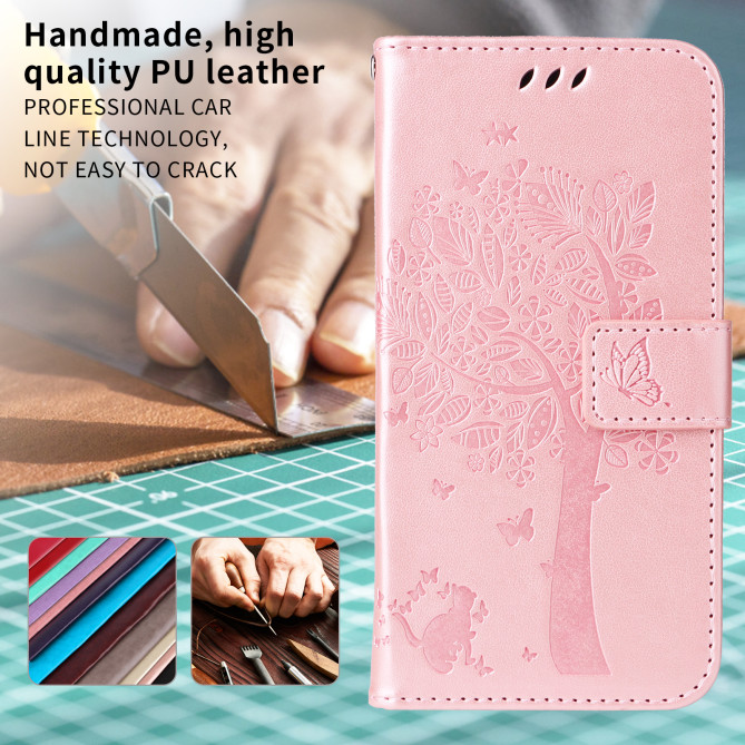 Housse Samsung Galaxy A37 Chat Arbre Portefeuille Support