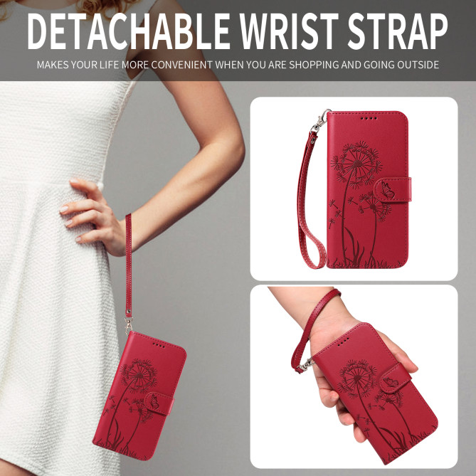 Housse Samsung Galaxy A37 Pissenlit Portefeuille Support Dragonne ALBA