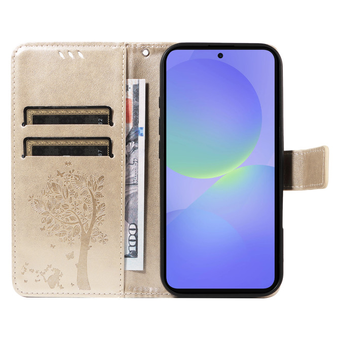 Housse Samsung Galaxy A37 Chat Arbre Portefeuille Support