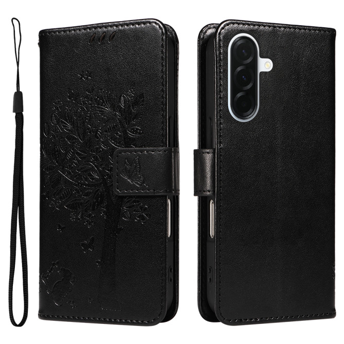 Housse Samsung Galaxy A37 Chat Arbre Portefeuille Support