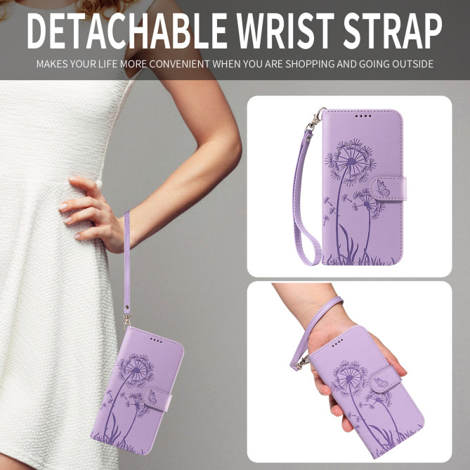 Housse Samsung Galaxy A37 Pissenlit Portefeuille Support Dragonne ALBA