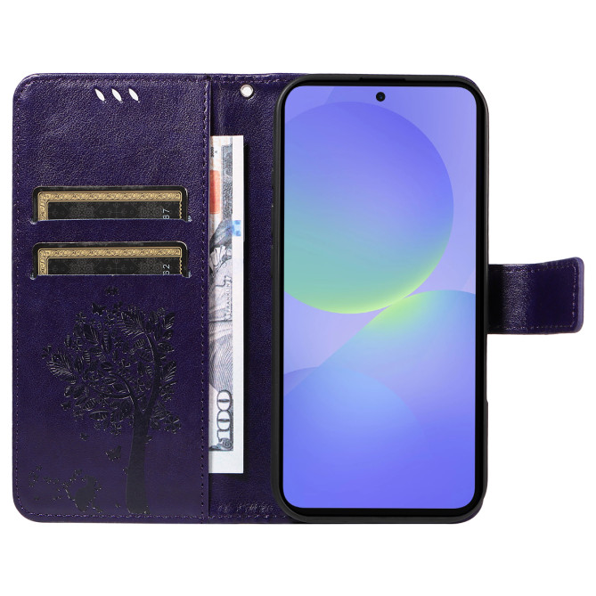 Housse Samsung Galaxy A37 Chat Arbre Portefeuille Support