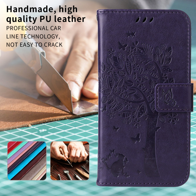 Housse Samsung Galaxy A37 Chat Arbre Portefeuille Support