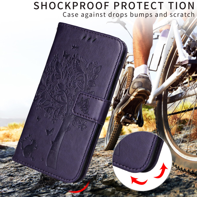 Housse Samsung Galaxy A37 Chat Arbre Portefeuille Support