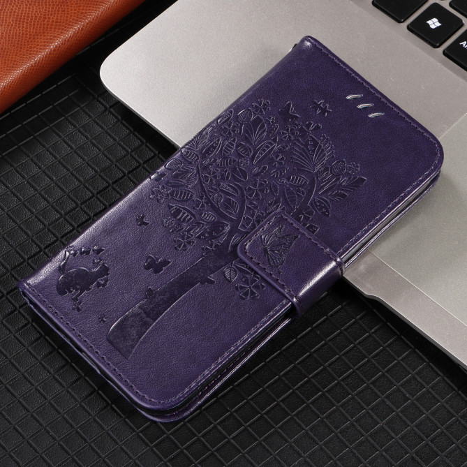 Housse Samsung Galaxy A37 Chat Arbre Portefeuille Support