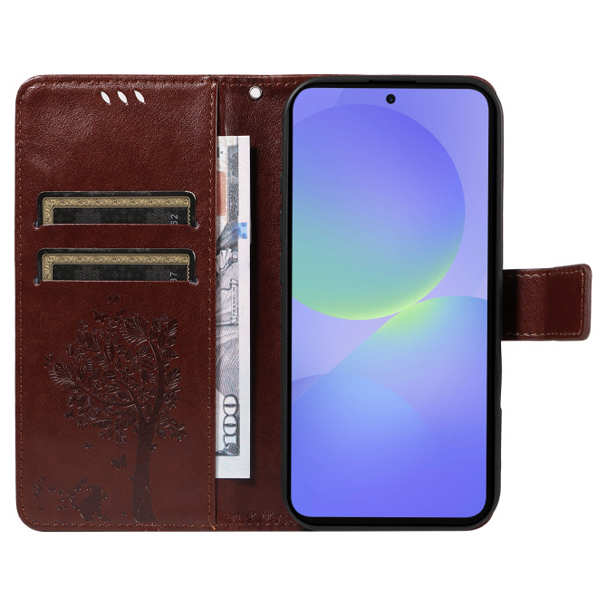 Housse Samsung Galaxy A37 Chat Arbre Portefeuille Support